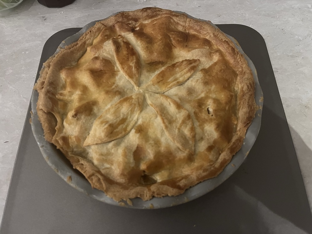Apple pie baked using recipe from Clodagh McKenna