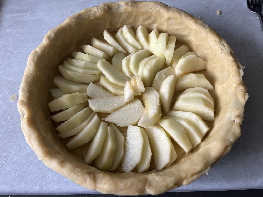 Apple tart using a recipe by Raymond Blanc